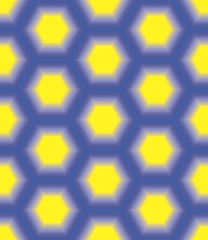 blue honeycomb on a yellow background