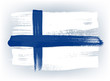 Finland colorful brush strokes painted flag.