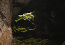 The Entrance To An Underground Stalactite Cave