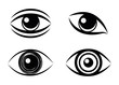 © djvstock - Eye design. Cartoon icon. White background, vector silhouette style