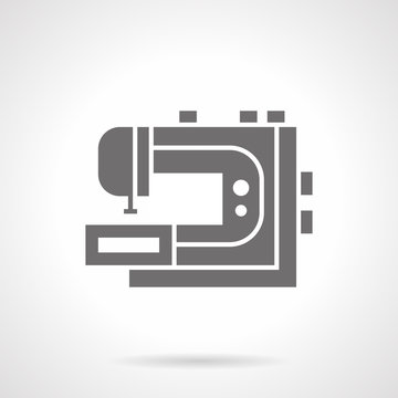 Professional sewing machine glyph vector icon