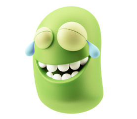 Fototapete - LOL Emoticon Face. 3d Rendering.