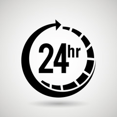 Sticker - service 24 hours  design 