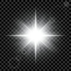 Wall Mural - Creative concept Vector set of glow light effect stars bursts with sparkles isolated on black background. For illustration template art design, banner for Christmas celebrate, magic flash energy ray