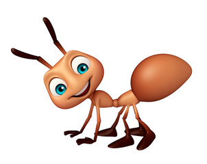 Wall Mural - cute Ant funny cartoon character