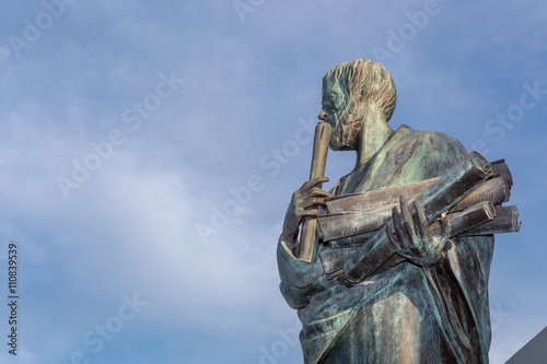 Foto Statue von Aristoteles eine große griechische Philosoph