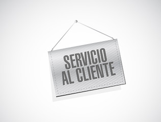 Wall Mural - Customer service banner sign in Spanish