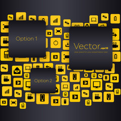Fototapete - Abstract Creative concept vector empty speech bubbles. For web and mobile applications isolated on background, illustration template design, presentation, business infographic and social media icon