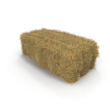 A Pile Of Straw On A White 3D Illustration