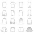 Set of skirts, vector illustration