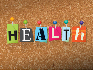 Wall Mural - Health Concept Pinned Letters Illustration