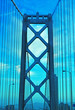 San Francisco: dettagli del Bay Bridge il 7 giugno 2010. Il ponte San Francisco-Oakland Bay Bridge fu inaugurato il 12 novembre 1936, sei mesi prima del Goldan Gate Bridge