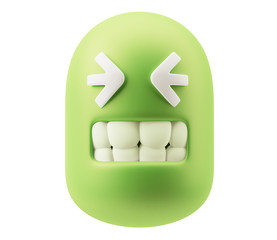 Fototapete - LOL Emoticon Face. 3d Rendering.