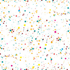 Poster - Seamless pattern. Multicolored confetti on a white background
