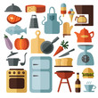 © sweet kiwi - cooking. set. vector illustration