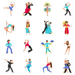 Canvas Print - Dance Icon Flat