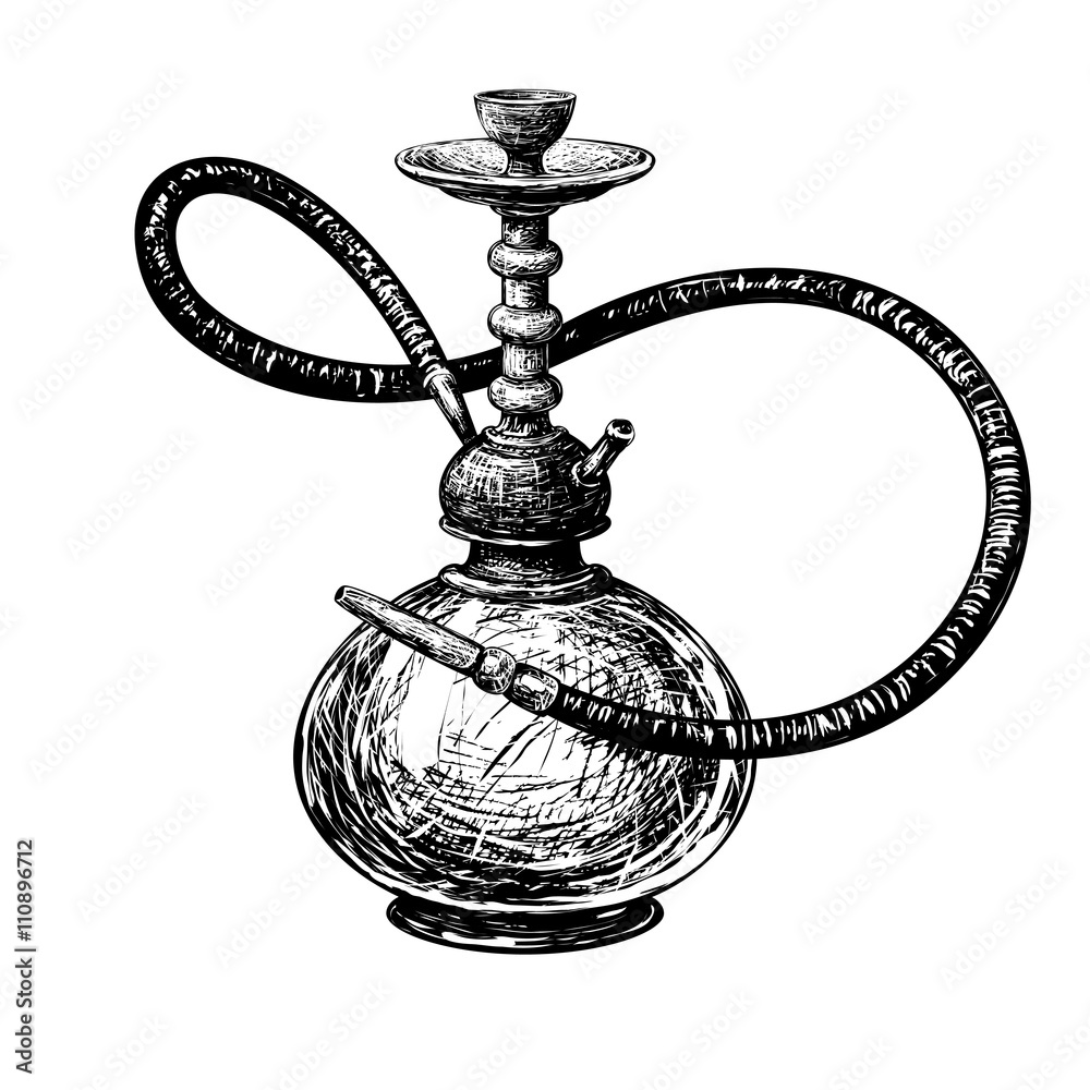 hookah vector silhouettes.vector drawing Stock Vector | Adobe Stock