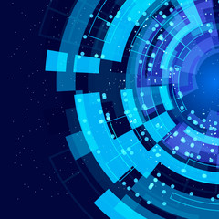 Leinwandbilder - abstract glowing technology background.