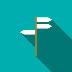 Poster - Signpost icon, flat style