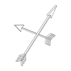 Poster - 2 arrows, isometric 3d icon