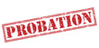probation red stamp on white background