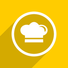 Aufkleber - yellow flat design cook modern web icon for mobile app and internet