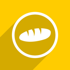 Aufkleber - yellow flat design bread modern web icon for mobile app and internet