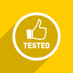 Poster - yellow flat design tested modern web icon for mobile app and internet