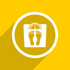 Aufkleber - yellow flat design weight modern web icon for mobile app and internet