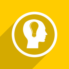 Aufkleber - yellow flat design head modern web icon for mobile app and internet