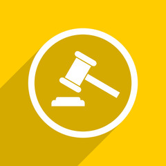 Poster - yellow flat design auction modern web icon for mobile app and internet