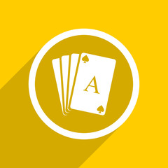 Poster - yellow flat design card modern web icon for mobile app and internet