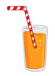 Glass of Orange Juice With Straw