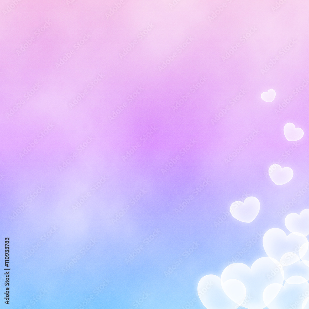 グラデーションとハートの背景素材 正方形・スクエア ブルーパープル Stock Illustration | Adobe Stock, image size:1000x1000