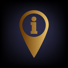 Map pointer with information icon