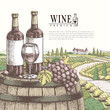 exquisite winery poster design