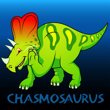 Chasmosaurus Cute Character Dinosaurs