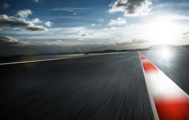 Wall Mural - Motion blurred racetrack,daytime mood