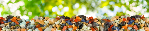 Fototapeta image of different stones closeup