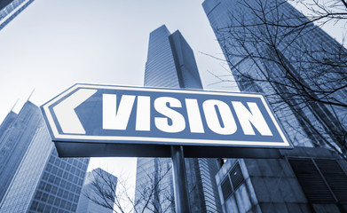 Wall Mural - vision road sign