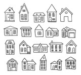 Fototapeta  - Hand drawn house vector set