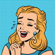 Emoji retro laughter joy joke girl emoticons