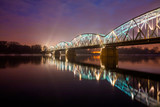 Fototapeta Fototapety z mostem - Toruń - miasto nocą