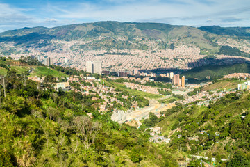 Wall Mural - Aerial view of Medellin, Colombia