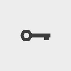 Leinwandbilder - Key Icon in black color. Vector illustration eps10