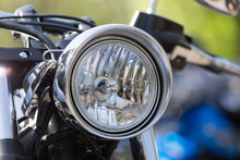 Beautiful Detail Of The Motorcycle. Mirror