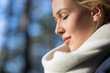 © Myvisuals - Portrait of beautiful young woman walking outdoors in autumn