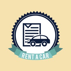 Wall Mural - rent a car design 