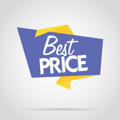 Wall Mural - badge isolated vector in flat design style. colorful abstract badge or label. best price offer.