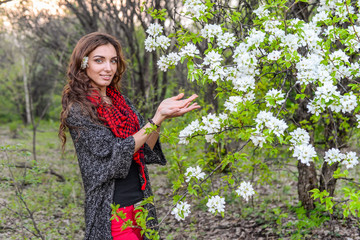 beautiful young girl with a flower 